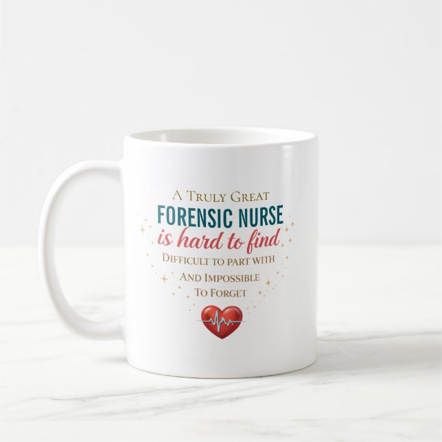 Personalised Forensic Nurse Appreciation Quote Coffee Mug (Left)