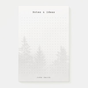 Personalised Forest Dot Grid Post-it Notes