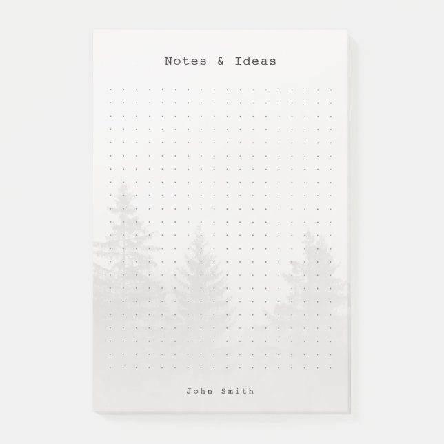 Personalised Forest Dot Grid Post-it Notes (Front)