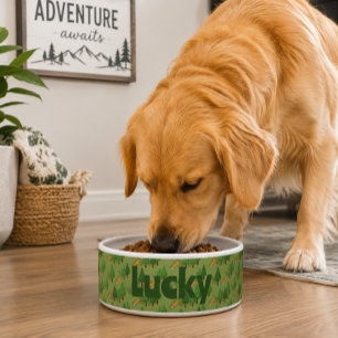 Personalised Forest Fox Pet Bowl