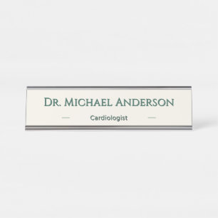 Personalised Forest Green Name Elegant Gift Desk Name Plate