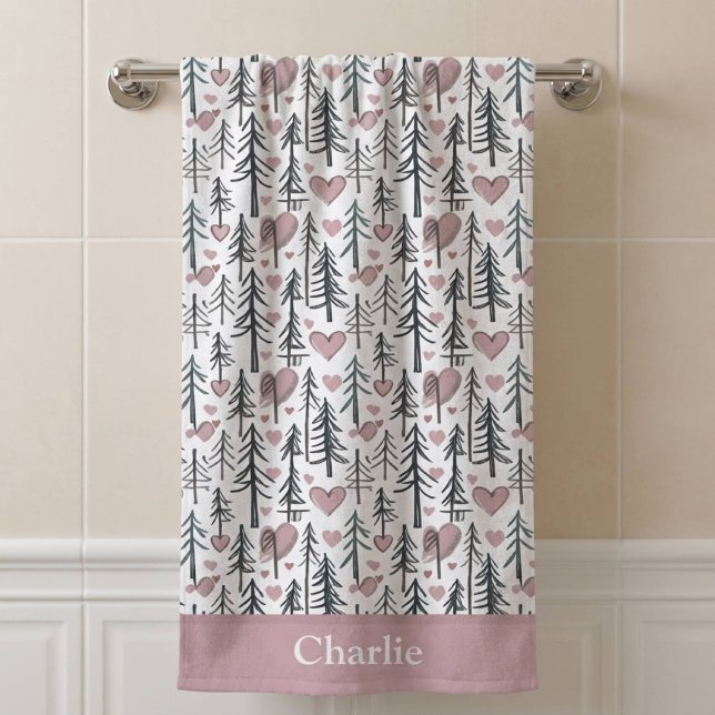 Personalised Forest Tree Kids Bath Towel (Creator Uploaded)
