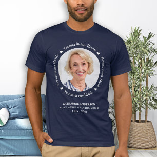Personalised  Forever In Our Hearts Funeral Photo  T-Shirt