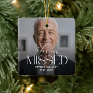 Personalised Forever Missed Memorial Ornament