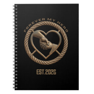 Personalised Forever My Hero Parent Child Heart Le Notebook