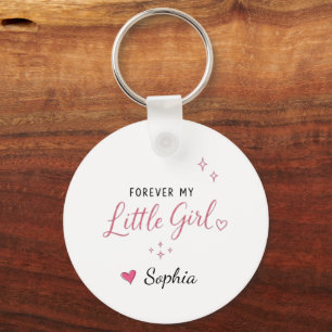 Personalised Forever My Little Girl Key Ring