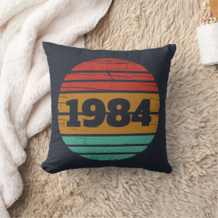 Personalised forty vintage 40th birthday party cushion