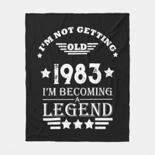Personalised forty vintage 40th birthday party fleece blanket