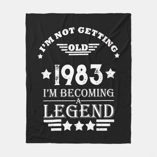 Personalised forty vintage 40th birthday party fleece blanket (Front)