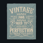 Personalised forty vintage 40th birthday party fleece blanket<br><div class="desc">Make your birthday special with this unique design. Add a touch of sophisticated elegance to your birthday celebration with our exquisite, one-of-a-kind designs. These graphics bring sophistication and originality to any product, creating a memorable and stylish gift. They are perfect for those who appreciate a touch of timeless glamour on...</div>