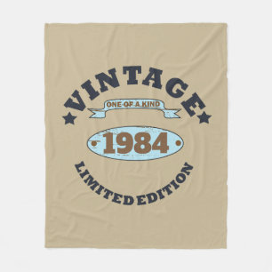Personalised forty vintage 40th birthday party fleece blanket