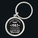Personalised forty vintage 40th birthday party key ring<br><div class="desc">Make your birthday special with this unique design. Add a touch of sophisticated elegance to your birthday celebration with our exquisite, one-of-a-kind designs. These graphics bring sophistication and originality to any product, creating a memorable and stylish gift. They are perfect for those who appreciate a touch of timeless glamour on...</div>