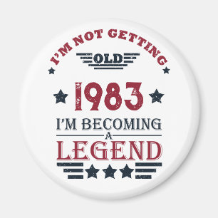 Personalised forty vintage 40th birthday party magnet