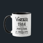 Personalised forty vintage 40th birthday party mug<br><div class="desc">You can add some originality with this limited edition, premium quality, and unique, classy, retro, vintage-looking birthday graphic design featuring cool typography. It's a great gift idea for men, women, husbands, wives, girlfriends, and boyfriends who will love this one-of-a-kind piece of art. A fun and special holiday gift for your...</div>