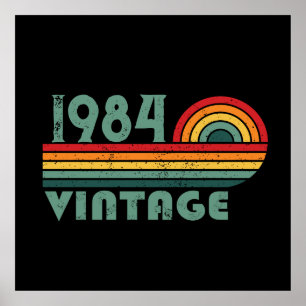 Personalised forty vintage 40th birthday party poster