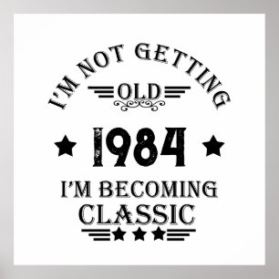 Personalised forty vintage 40th birthday party poster