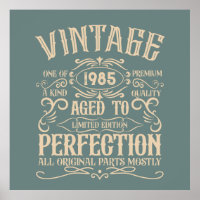 Personalised forty vintage 40th birthday party