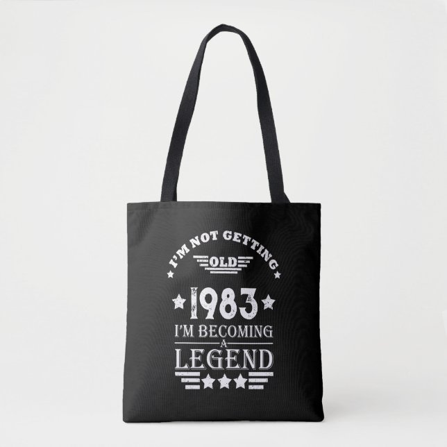Personalised forty vintage 40th birthday party tote bag (Front)