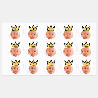 PERSONALISED foto face stickers party crown faces