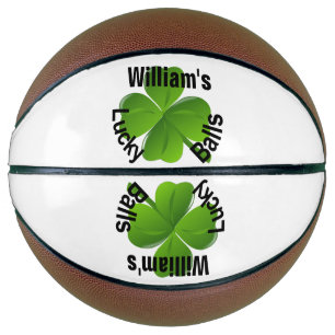 Personalised Four Leaf Clover Lucky Basketball