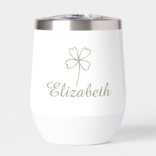 Personalised Four Leaf Clover Travel Water Bottle