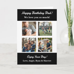 Personalised Four Photo Template Dad's Birthday