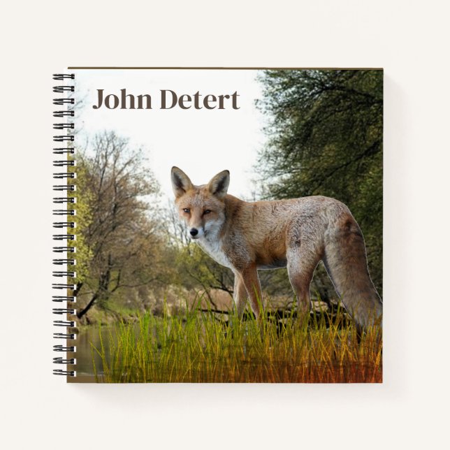 Personalised Fox in Woods Journal Notebook (Front)