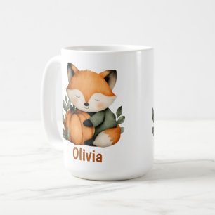Personalised Fox Pumpkin Halloween Design Coffee Mug