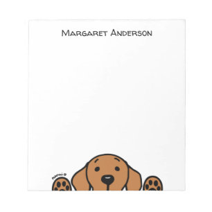 Personalised Fox Red Labrador Watching You Notepad