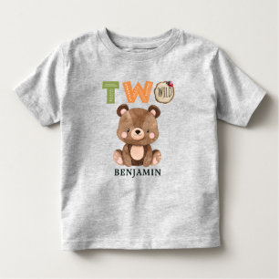 Personalised Fox Two Wild Woodland 2nd Birthday To Toddler T-Shirt