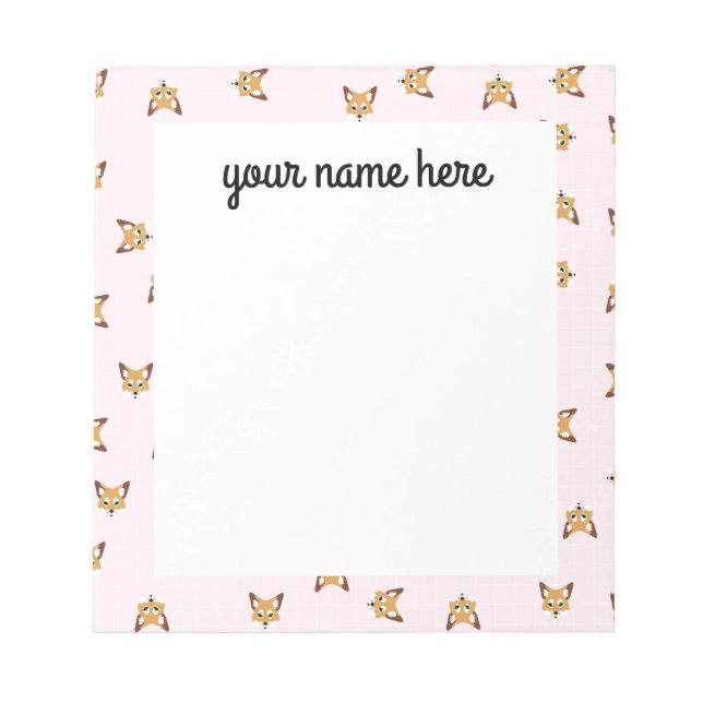Personalised Foxes Notepad (Front)