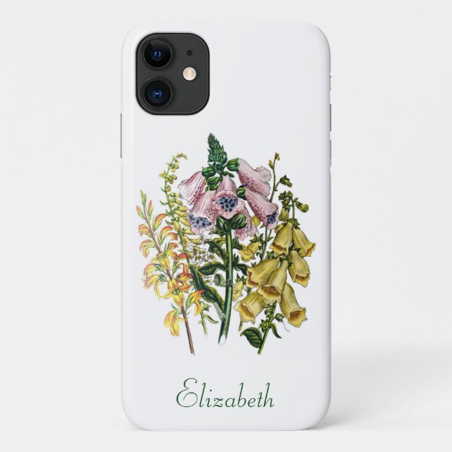 Personalised Foxgloves Case-Mate iPhone Case (Back)
