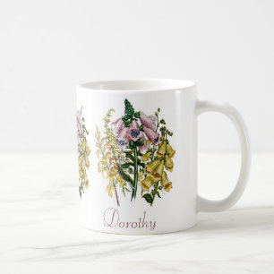 Personalised Foxgloves Coffee Mug