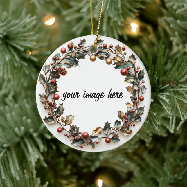 Personalised framed ceramic ornament (Tree)