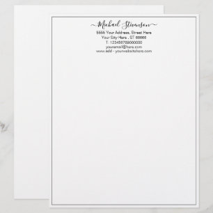 Personalised Framed Letterhead Your Name Info Text