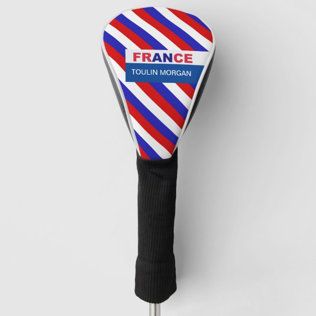 Personalised  France Flag Golf Head Cover (Front)