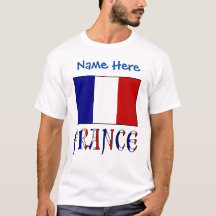 Personalised France Flag Heritage Men's