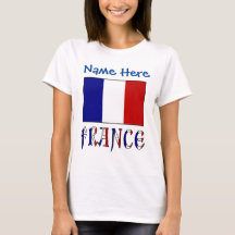 Personalised France Flag Heritage Women's