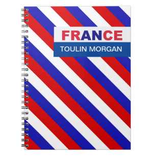 Personalised  France Flag Notebook