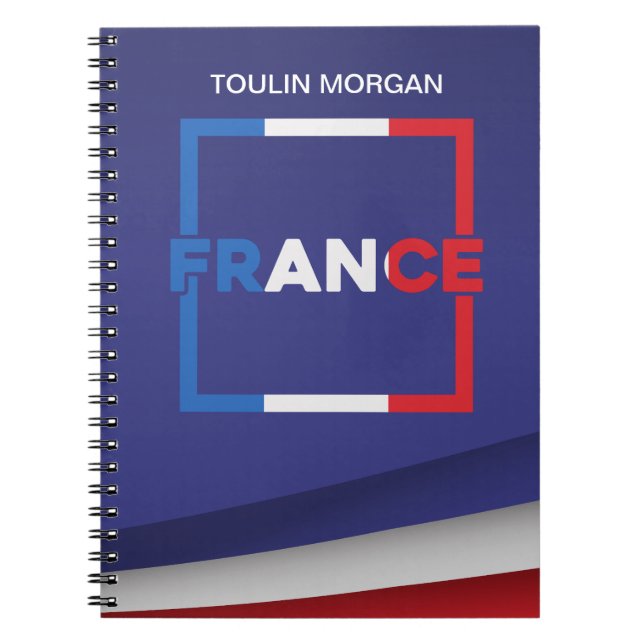 Personalised  France Flag Notebook (Front)