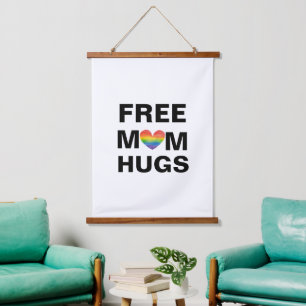 Personalised Free Mum Hugs Template Hanging Tapestry