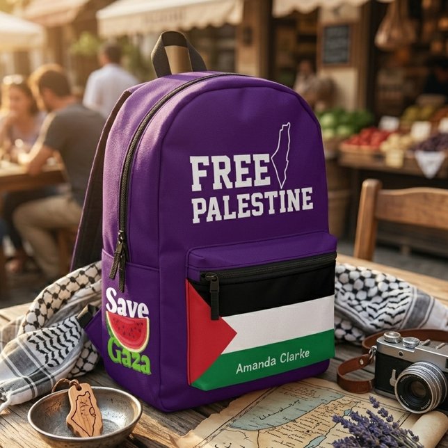 Personalised Free Palestine | Palestine Flag  Printed Backpack (Creator Uploaded)