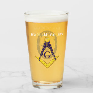 Personalised Freemason Glass