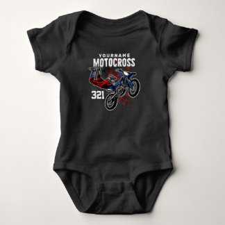 Personalised Freestyle Motocross Racing FMX Trick Baby Bodysuit