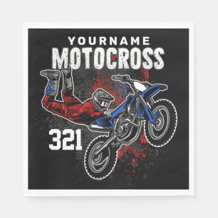 Personalised Freestyle Motocross Racing FMX Trick Napkin