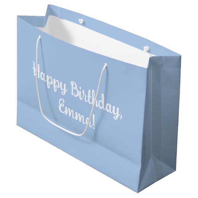 Personalised French Blue Large Gift Bag (Front Angled)