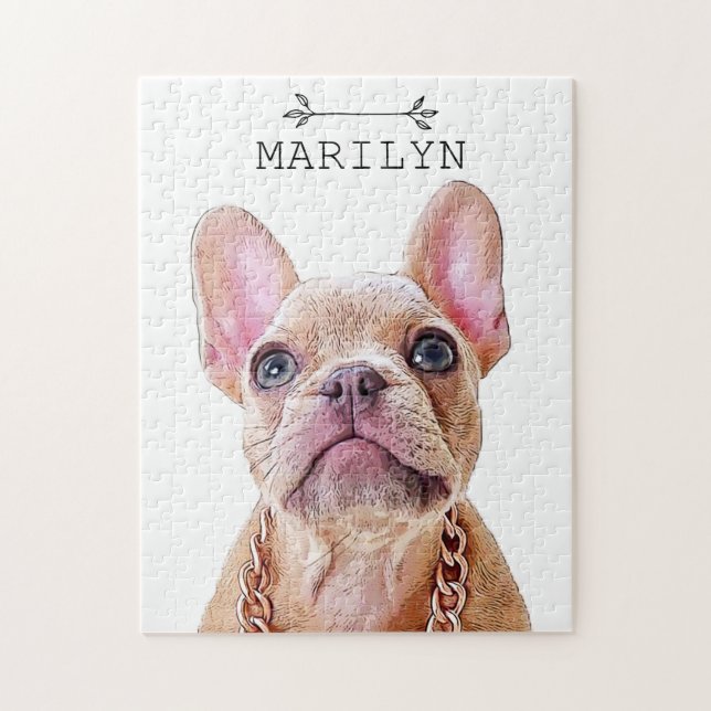 Personalised French Bulldog | Cute Frenchie Jigsaw Puzzle (Vertical)