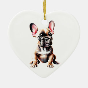 Personalised French Bulldog Puppy Ceramic Ornament
