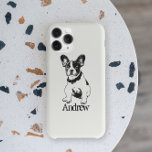 Personalised French Bulldog Puppy Pick Your Colour iPhone 13 Case<br><div class="desc">Cute graphic of a French Bulldog Puppy with customisable text/name/initial/monogram and background colour. You can easily change the background colour to whatever colour you like: Click on the customise it button> At top click on Edit > Background> A menu of colours will come up, choose one or enter in a...</div>