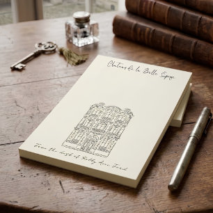 Personalised French Chateau Architectural Sketch Post-it Notes